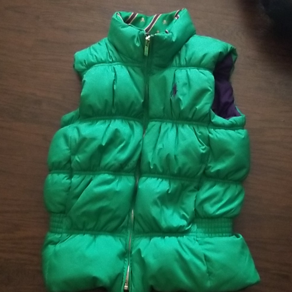 Purple, Green , and gold polo vest